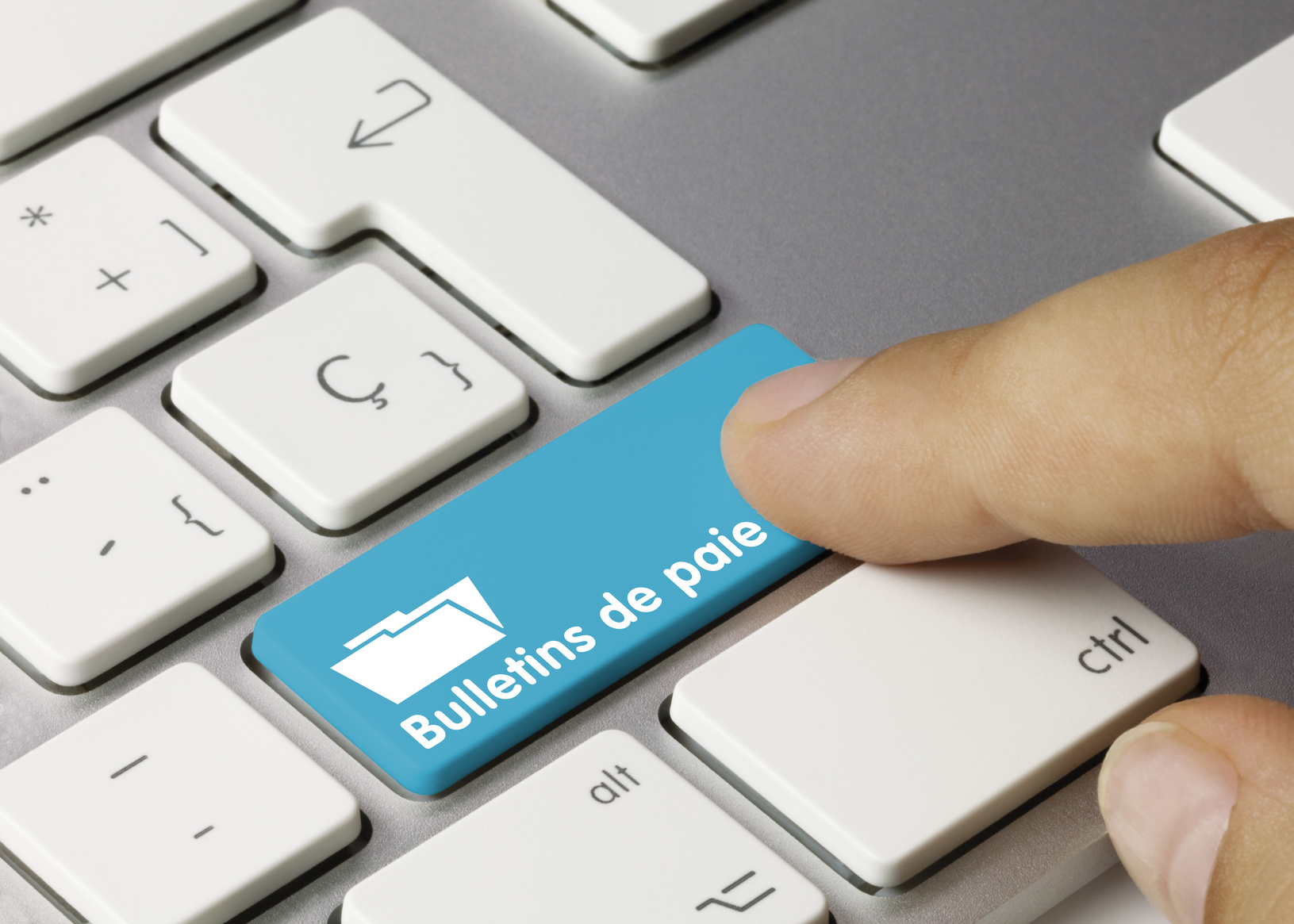 Clavier ordinateur avec touche Bulletin de paie