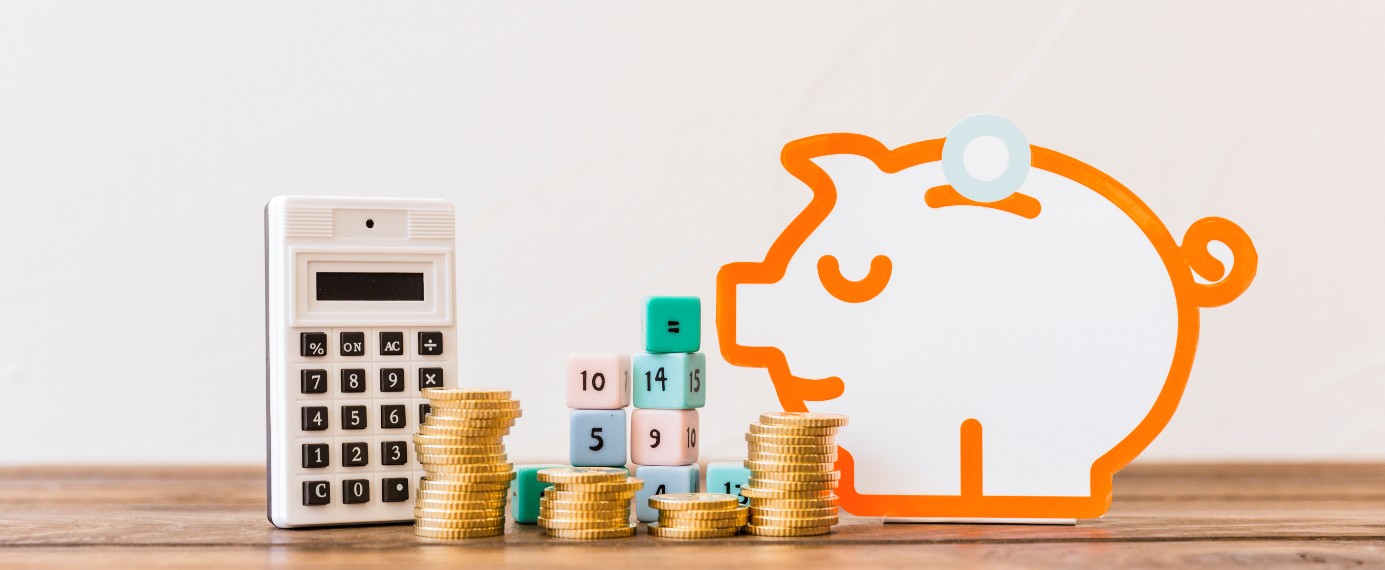 Calculatrice avec piles de pièces